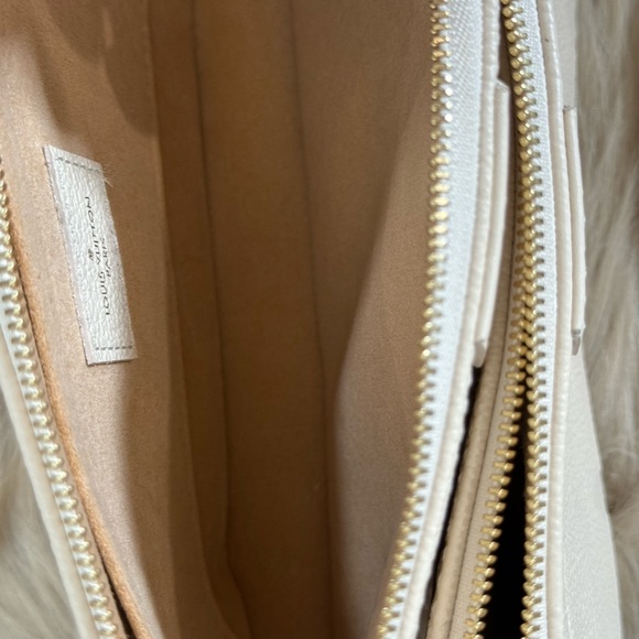 Authentic Louis Vuitton Cream Empreinte Double Multi Pochette Accessories Bag - Picture 6 of 6